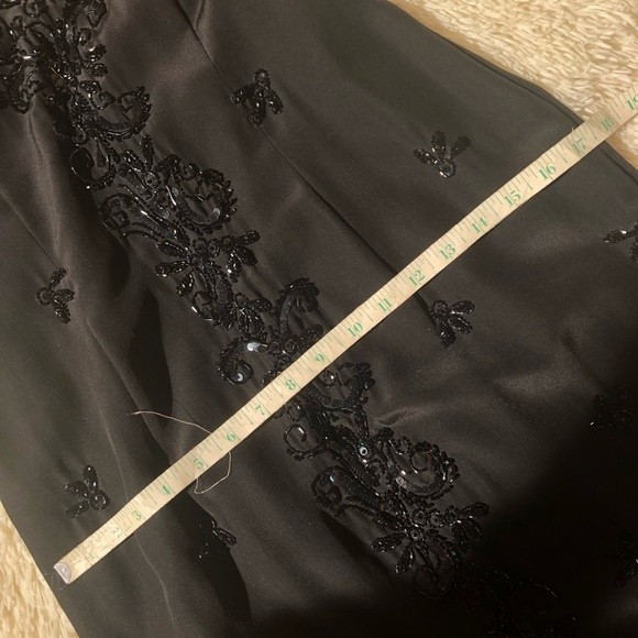 Vintage Black Beaded Silk Cocktail Dress by A.J.Bari for Lord & Taylor - Picture 10 of 14